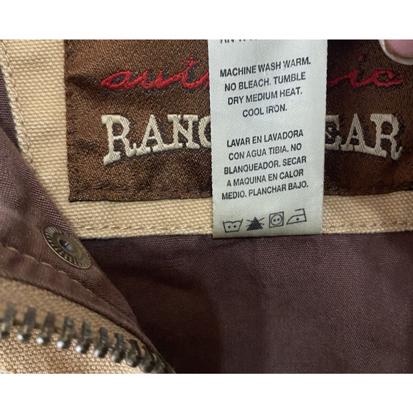 Walls Ranch Wear Barn Jacket Mens Sz XLT Beige Brown Pockets VTG -‎ SEE NOTES - Picture 7 of 11